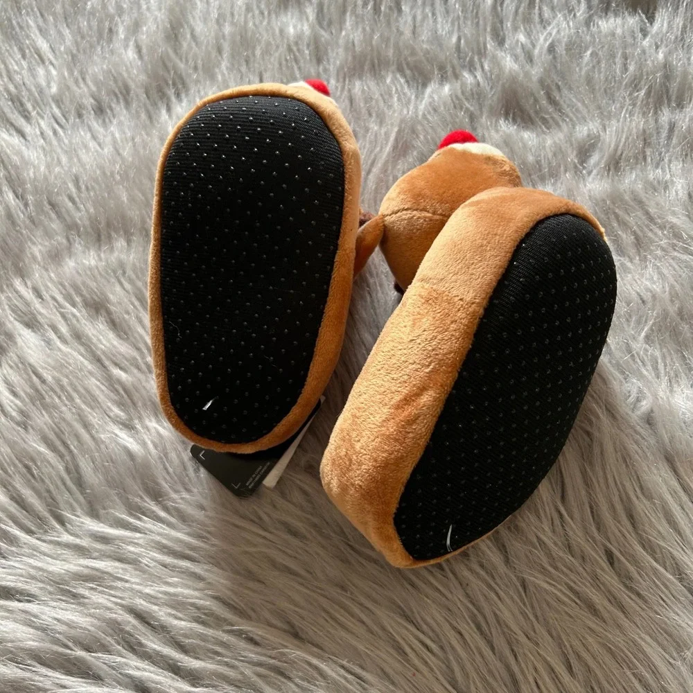 Rudolph The Red Nose Reindeer Slippers Toddler Size 4 Christmas Holiday Shoes‎